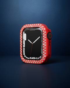 Apple Watch 44mm Taşlı Kasa - Kırmızı