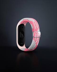 Xiaomi Mi Band 4 Kordon - Pembe-beyaz
