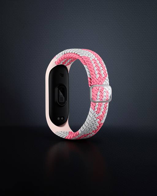Xiaomi Mi Band 4 Kordon - Pembe-beyaz