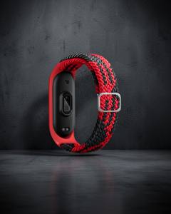 Xiaomi Mi Band 6 Kordon - Kırmızı-siyah