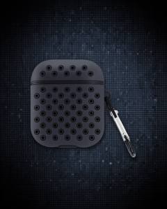Apple Airpods 2 (2.nesil) Spor Delikli Kılıf - Siyah-siyah