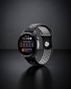 Watch 20mm Spor Delikli Kordon - Siyah-gri