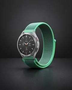 Watch 22mm Hasırlı Cırtcırtlı Kordon - Turkuaz1