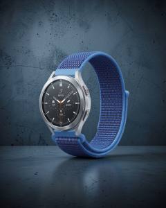 Watch 22mm Hasırlı Cırtcırtlı Kordon - Mavi