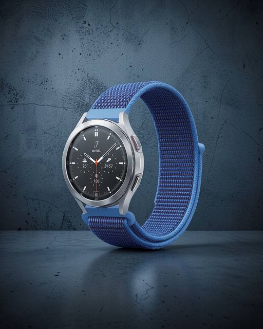 Watch 22mm Hasırlı Cırtcırtlı Kordon - Mavi