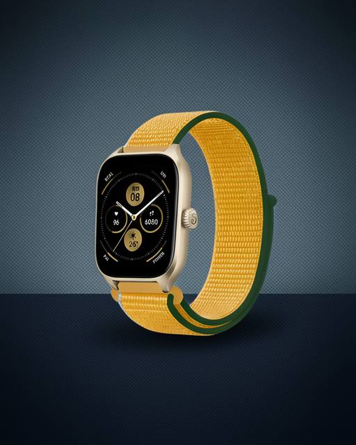 Watch 22mm Hasırlı Cırtcırtlı Kordon - Sarı