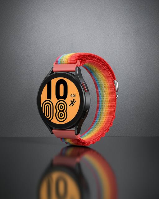 Watch 20mm Kr410 Kumaş Kordon - Gökkuşağı 1