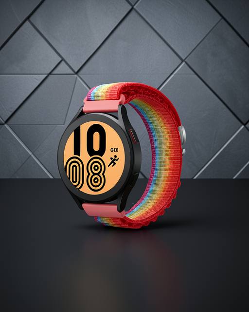 Watch 22mm Kr410 Kumaş Kordon - Gökkuşağı 1