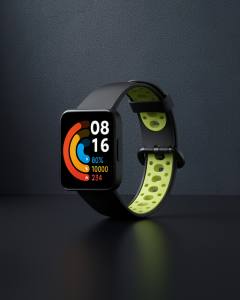 Xiaomi Redmi Watch 2 Spor Delikli Kordon - Siyah-yeşil