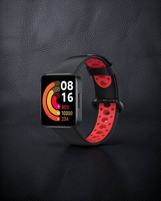 Xiaomi Redmi Watch 2 Spor Delikli Kordon - Siyah-kırmızı