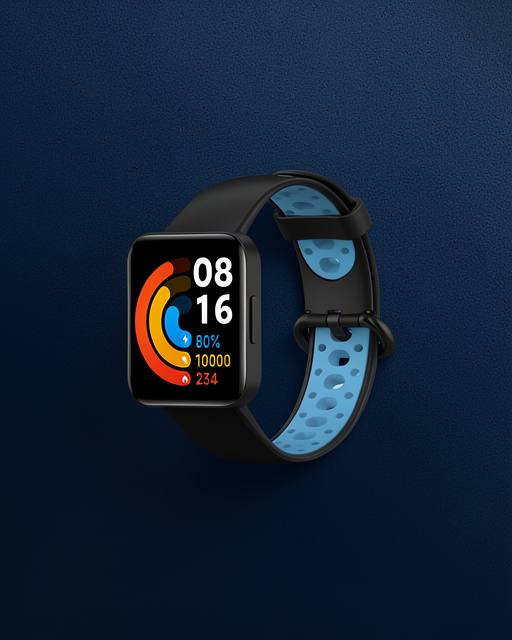 Xiaomi Redmi Watch 2 Spor Delikli Kordon - Siyah-mavi