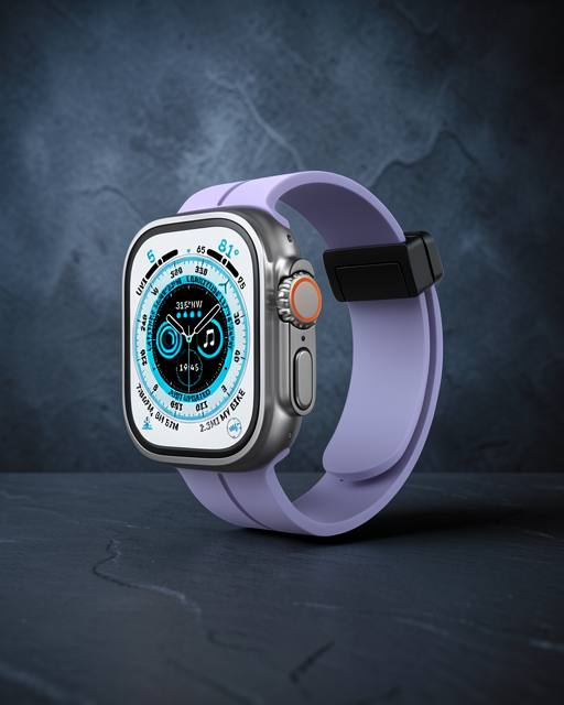 Apple Watch 42mm Kr412 Elegance Stylısh Kordon (saat Değildir) - Lila