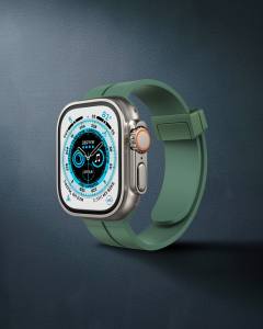 Apple Watch 42mm Kr412 Elegance Stylısh Kordon (saat Değildir) - Koyu Yeşil