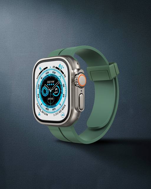 Apple Watch 42mm Kr412 Elegance Stylısh Kordon (saat Değildir) - Koyu Yeşil