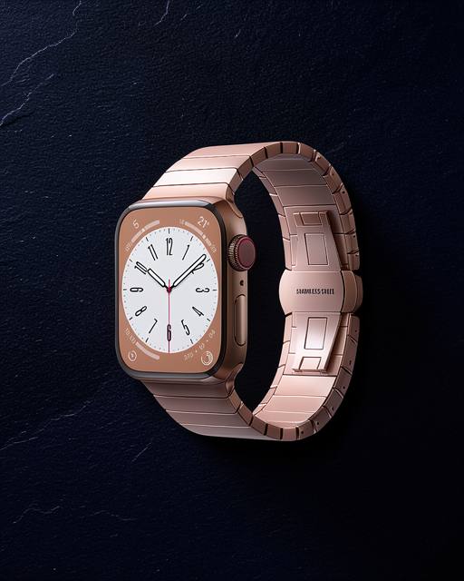 Apple Watch 42mm Kr413 Fine Steel Kordon (saat Değildir) - Rose