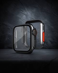 Apple Watch 40mm Watch 49mm Kasa Dönüştürücü Ve Ekran Koruyucu - Siyah