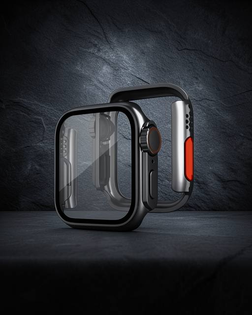 Apple Watch 40mm Watch 49mm Kasa Dönüştürücü Ve Ekran Koruyucu - Siyah
