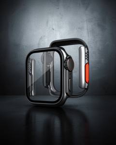 Apple Watch 41mm Watch 49mm Kasa Dönüştürücü Ve Ekran Koruyucu - Siyah