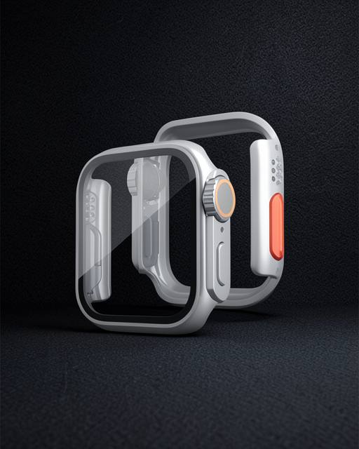 Apple Watch 41mm Watch 49mm Kasa Dönüştürücü Ve Ekran Koruyucu - Yıldız Işığı