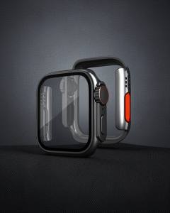 Apple Watch 44mm Watch 49mm Kasa Dönüştürücü Ve Ekran Koruyucu - Siyah