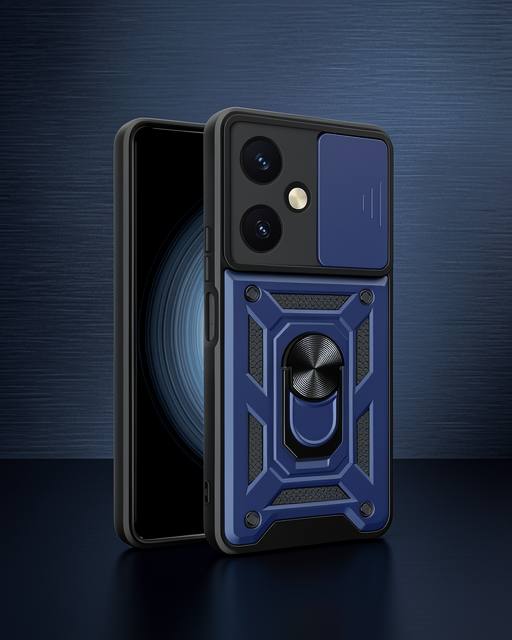 Vivo Y27 Kılıf Pars Lens Yüzüklü Silikon - Lacivert