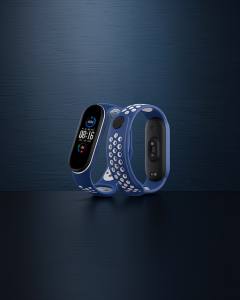 Xiaomi Mi Band 4 Spor Delikli Kordon - Lacivert-beyaz