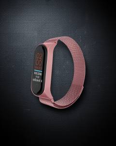 Xiaomi Mi Band 4 Metal Mıknatıslı Kordon - Rose