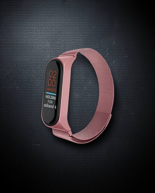 Xiaomi Mi Band 4 Metal Mıknatıslı Kordon - Rose