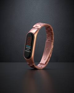 Xiaomi Mi Band 4 Metal Baklalı Kordon - Rose