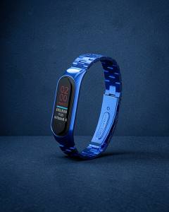 Xiaomi Mi Band 4 Metal Baklalı Kordon - Mavi