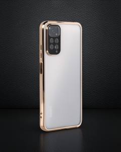 Xiaomi Redmi Note 11 Kılıf Razer Lensli Silikon - Gold