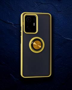 Xiaomi Mi 11t Pro Kılıf Montreal Yüzüklü Silikon Kapak - Sarı