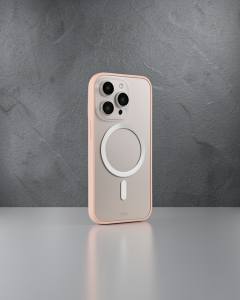 Apple İphone 14 Pro Max Kılıf Grand Magneticsafe Kapak - Pembe