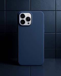 Apple İphone 15 Pro Kılıf Nano İçi Kadife Silikon - Lacivert