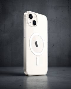 Apple İphone 15 Plus Kılıf Magneticsafe Şeffaf Silikon - Şeffaf