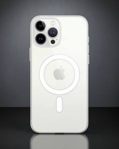 Apple İphone 15 Pro Kılıf Magneticsafe Şeffaf Silikon - Şeffaf