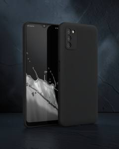 Samsung Galaxy A03s Kılıf First Silikon - Siyah
