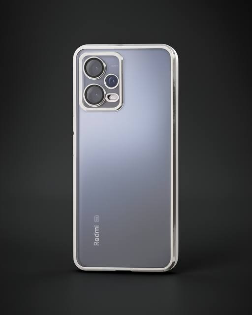 Xiaomi Redmi Note 12 Pro 5g Kılıf Razer Lensli Silikon - Gümüş