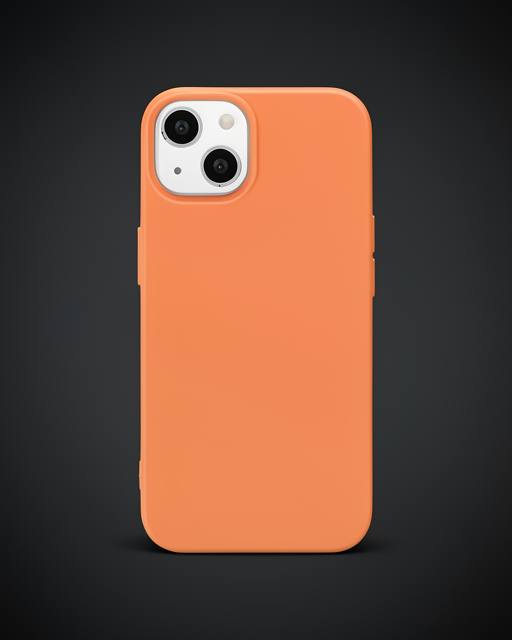 Apple İphone 14 Kılıf Nano İçi Kadife Silikon - Turuncu