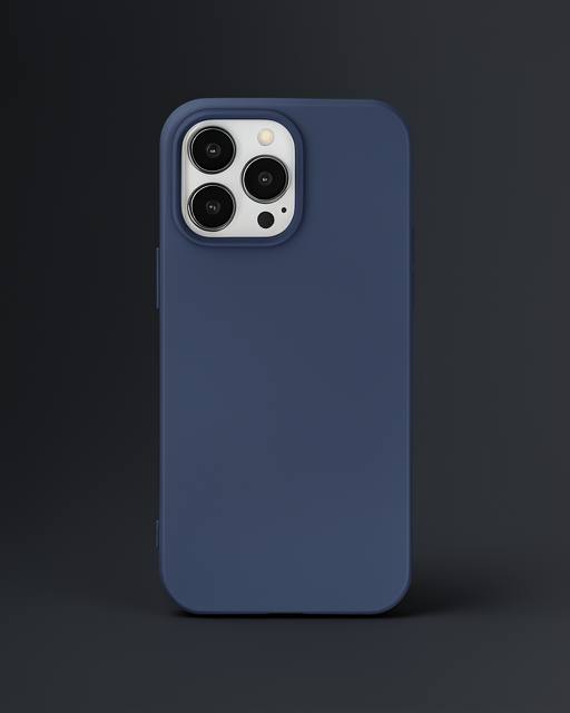 Apple İphone 14 Pro Kılıf Nano İçi Kadife Silikon - Lacivert