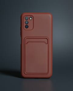 Xiaomi Pocophone M3 Kılıf Kelvin Kartvizitli Silikon - Bordo