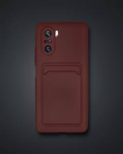 Xiaomi Mi 11i Kılıf Kelvin Kartvizitli Silikon - Bordo