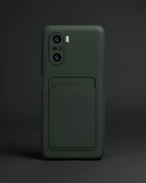 Xiaomi Mi 11i Kılıf Kelvin Kartvizitli Silikon - Koyu Yeşil