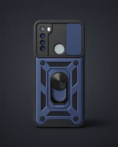Xiaomi Redmi Note 8 Kılıf Pars Lens Yüzüklü Silikon - Lacivert