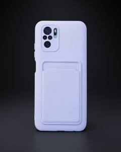 Xiaomi Redmi Note 10s Kılıf Kelvin Kartvizitli Silikon - Lila
