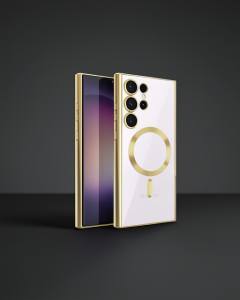 Samsung Galaxy S24 Ultra Kılıf Kross Magneticsafe Kapak - Gold