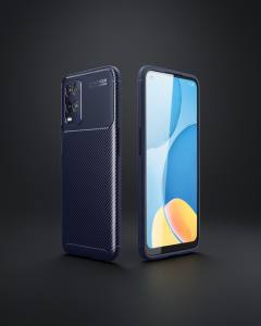 Oppo A54 4g Kılıf Auto Focus Karbon Kapak - Lacivert