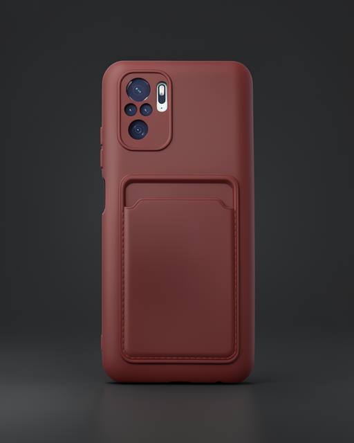 Xiaomi Redmi Note 10s Kılıf Kelvin Kartvizitli Silikon - Bordo