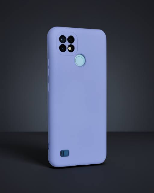 Realme C21 Kılıf Nano İçi Kadife Silikon - Lila