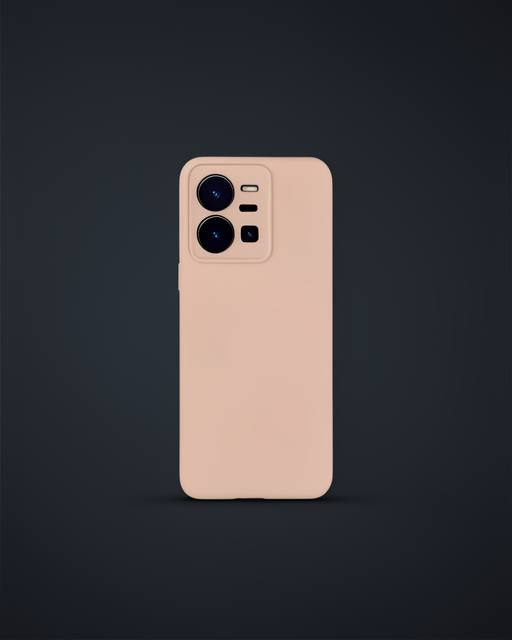 Vivo Y35 Kılıf Nano İçi Kadife Silikon - Pudra